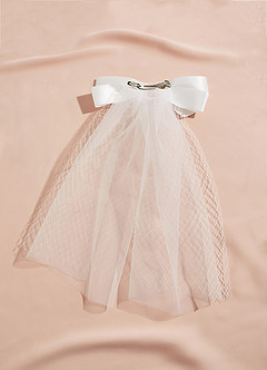 front Vintage Bow Veil