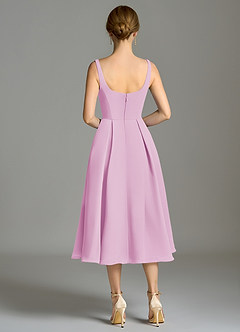 Azazie Amalie Abiti da Damigella Abito A-Line in Chiffon Plissettato Rosa Confetto image2