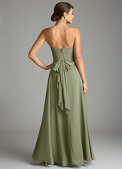 Azazie Tamira Suknie dla druhen Linia A Pofałdowany Szyfon Do ziemi Sukienka image4