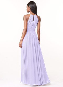 Azazie Cherish Bridesmaid Dresses Lilac A-Line Pleated Chiffon Dress image2