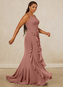 Christian Siriano Bridal for Azazie 1006 Bridesmaid Dresses Cedar Rose Mermaid Ruched Chiffon Dress image13