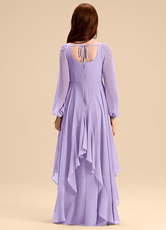 Azazie Clara Junior Abito A-Line in Chiffon Blusa Lilla image2