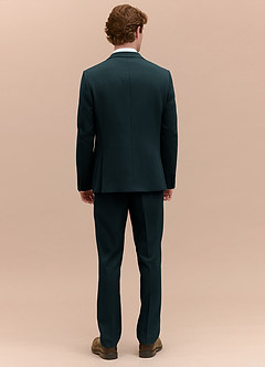 front James Navy Blue Structured Stretch Suit
