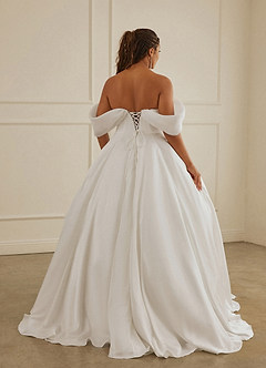 Christian Siriano Bridal for Azazie 2013 Wedding Dresses Drop Wasit Stretch Satin and Organza Ball Gown image15