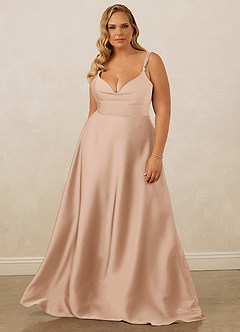 Christian Siriano Bridal for Azazie 1001 Bridesmaid Dresses English Rose A-Line Sweetheart Neckline Stretch Satin Dress image11