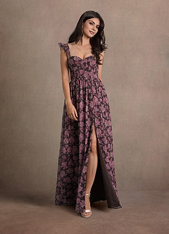 Martina Lilac Multi Maxi Dress image4