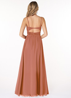 Azazie Yanelie Bridesmaid Dresses MAI TAI A-Line Scoop Pleated Chiffon Dress image4