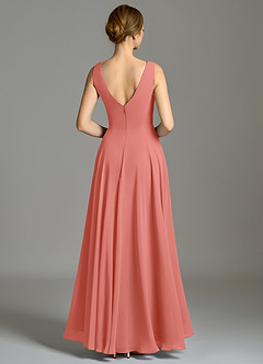 Azazie Wonderland 신부 들러리 드레스 A라인 주름진 쉬폰 비대칭 드레스 image2