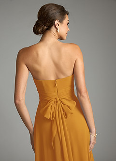 Azazie Tamira Suknie dla druhen Linia A Pofałdowany Szyfon Do ziemi Sukienka image5