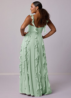 Barbie ♥ Azazie Bridesmaid Dresses Agave A-Line with Pockets Chiffon Dress image8