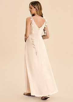 Azazie Gumdrop Junior White Alabaster Empire Pleated Chiffon Dress image1