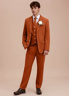 front Ethan Poltettu Appelsiini Hienostunut kudos 3-osainen puku