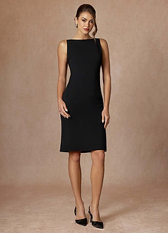 front Kennedy Black 정교한 직조 기법으로 제작된 기능성 드레스