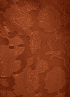 Azazie Amalie Brautjungfernkleider A-Linie Plissee Blumen-Burnout Kleid Gebranntes Orange image14