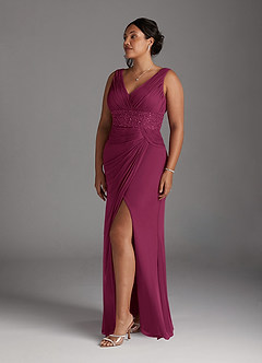 Azazie Winona vestidos de madre de la novia Vestido de Mora de Malla de Sirena con Lentejuela image3