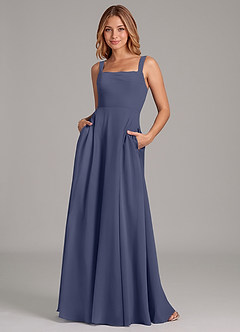 Azazie Shaude Bridesmaid Dresses Stormy A-Line Pleated Chiffon Dress image1