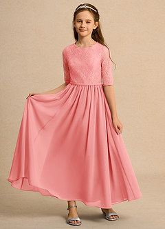 Azazie Pippin Junior Formal Flower Girl Klänningar Klä A-Line i Spets image6