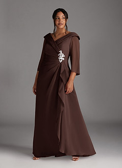 Azazie Jaycee Abiti per la Madre della Sposa Abito A-Line in Chiffon Ganache image7
