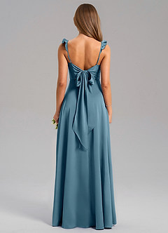 Azazie Everett Bridesmaid Dresses Bermuda A-Line Stretch Satin Dress image2
