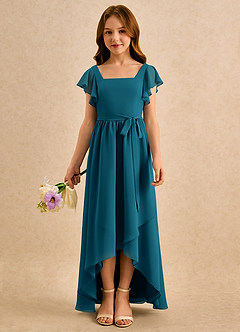 Azazie Milly Girls Formal Flower Girl Klänningar Klä A-Line i Chiffong Plisserad image3