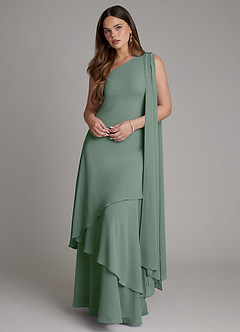 Azazie Monique Suknie dla druhen Linia A Jedno ramię Szyfon Do ziemi Sukienka image1