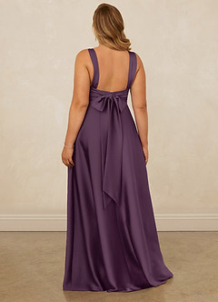 Christian Siriano Bridal for Azazie 1001 Brautjungfernkleider A-Linie Herzausschnitt Stretch-Satin Kleid Pflaume image12