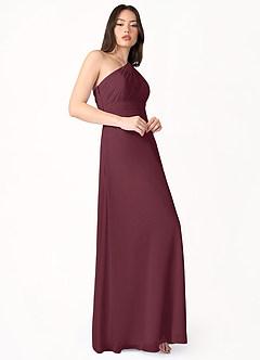 Lara Wine One Shoulder Maxi Dress image3