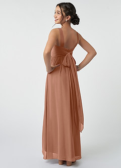 Azazie Kora Junior Bronzer A-Line Pleated Chiffon Dress image4