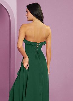 Barbie ♥ Azazie Bridesmaid Dresses Dark Green A-Line Sweetheart Neckline Chiffon Dress image7