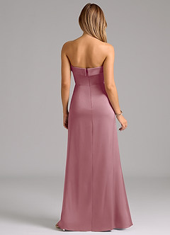 Azazie Aretha Bridesmaid Dresses Vintage Mauve A-Line Strapless Stretch Satin Convertible Dress image7