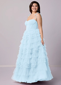 Barbie ♥ Azazie Bridesmaid Dresses Sky Blue A-Line Sweetheart Neckline Tulle Dress image10