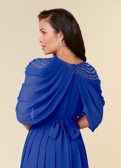 Azazie Olena Mother of the Bride Dresses Royal Blue A-Line Sequins Chiffon Dress image6