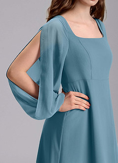 Azazie Bondi Junior Robe Trapèze en Mousseline de soie Blouson Bermude image8