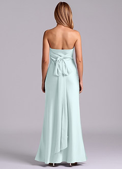 Azazie Ailanie Brudtärnklänningar Klä av Tubklänning i Stretch Satin Axelbandslös Havsglas image7