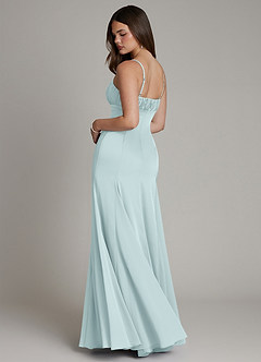 Azazie Avira Suknie dla druhen Syrena Satyna elastyczna Do ziemi Sukienka image2