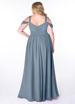 Azazie Lianne Bridesmaid Dresses Twilight A-Line Off the Shoulder Chiffon Dress image9