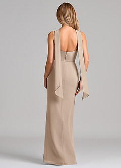 Azazie Calandra Suknie dla druhen Osłona Pofałdowany Szyfon Do ziemi Sukienka image2