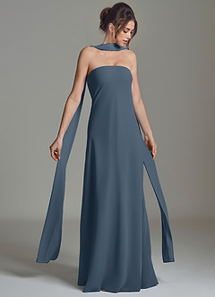 Azazie Ilana Bridesmaid Dresses Neptune A-Line Strapless Chiffon Dress image1