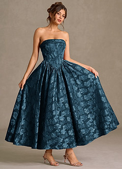 Mila Navy Midi Dress image3