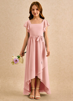 Azazie Milly Girls Formal Flower Girl Klänningar Klä A-Line i Chiffong Plisserad image3