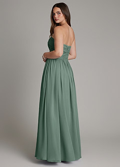 Azazie Andreina Bridesmaid Dresses Sea Moss A-Line Pleated Chiffon Dress image3