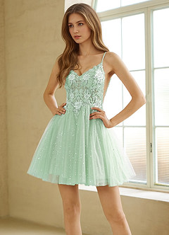 Shimira Green Mini Dress image3