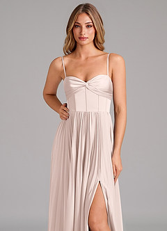Azazie Akiko Bridesmaid Dresses Blushing Pink A-Line Sweetheart Neckline Stretch Satin Dress image8