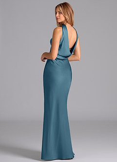 Azazie Lusinda Bridesmaid Dresses Bermuda Mermaid Strapless Stretch Satin Dress image2