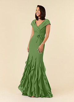 Azazie Bailora Mother of the Bride Dresses Basil Mermaid Ruched Chiffon Dress image1