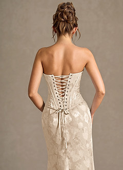 Mireya Creme Zweiteiliges Korsett-Abendkleid image6