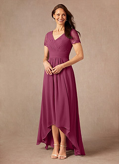 Azazie Polly Abiti per la Madre della Sposa Abito A-Line in Chiffon Pizzo Gelso image3