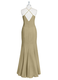 Azazie Carolina Bridesmaid Dresses Moss Green Mermaid Ruched Chiffon Dress image7