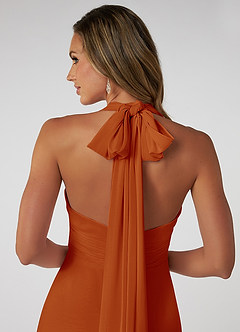 Azazie Fifi Bridesmaid Dresses Paprika A-Line Strapless Chiffon Convertible Dress image4