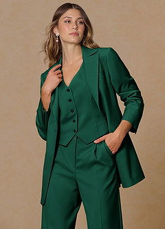 front Rowan Esmeralda Blazer de alto rendimiento con tejido refinado